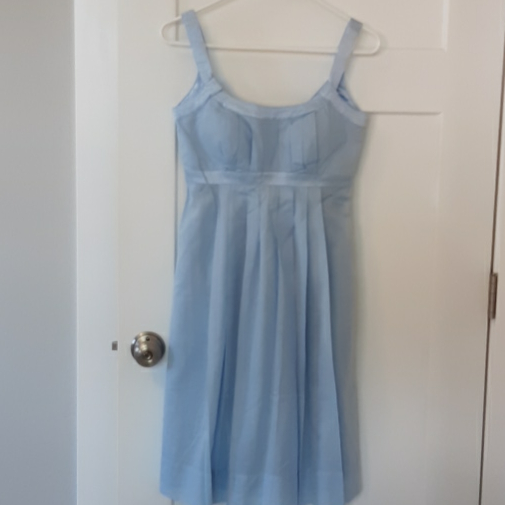 Light blue pleated Calvin Klein cotton dress